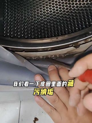 洗衣机的异味儿原来在这里#滚筒洗衣机清洗#洗衣机清洗#洗衣机清洗剂#老管家#自己动手清洗洗衣机