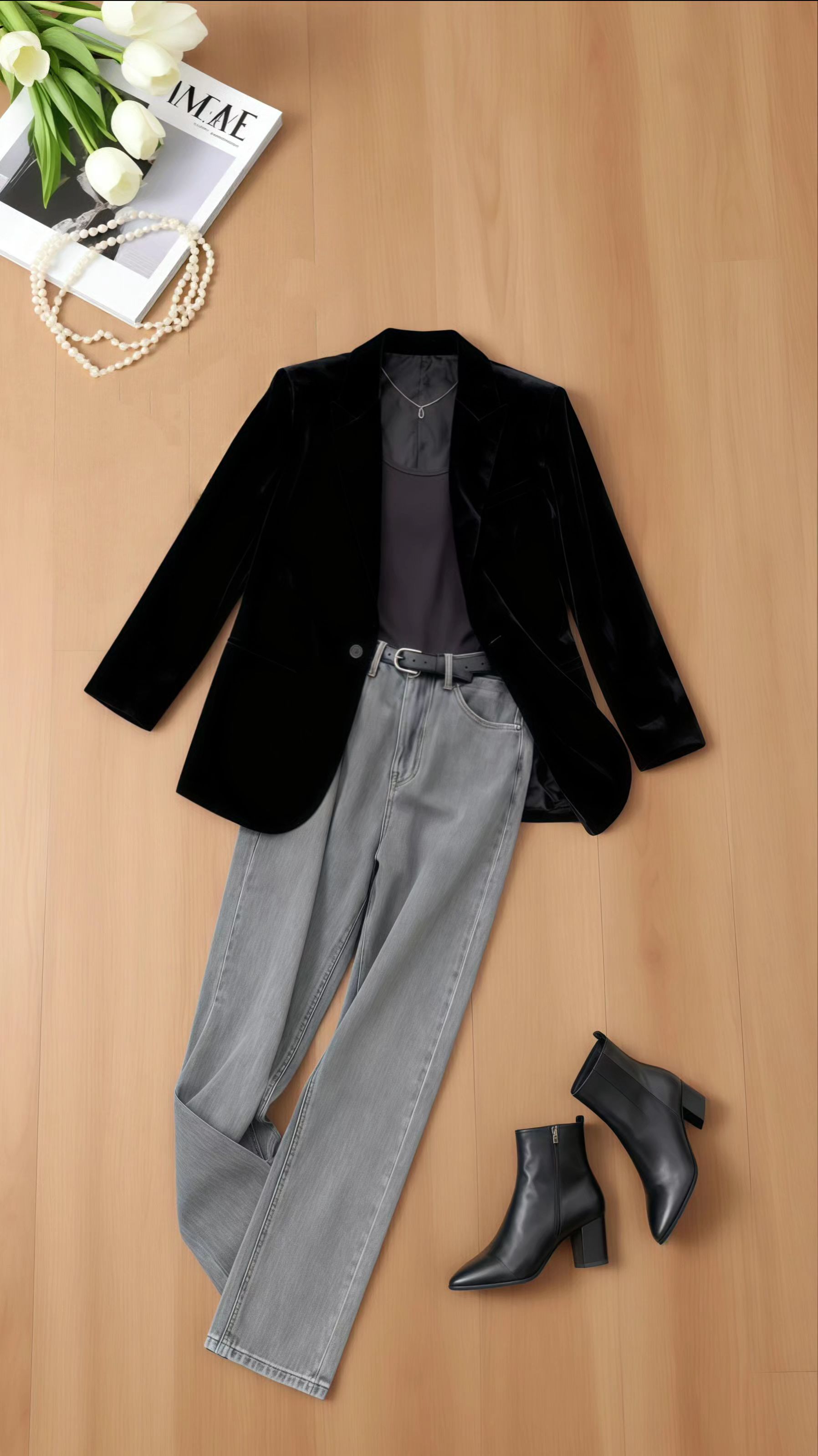 秋季显瘦丝绒西装外套#美美大衣才是冬天主场#秋冬外套实力从夯到拉排名#黑色西装穿搭如何摆脱土气感#普通人也可以把商家图穿出生命力#早秋姐感气质穿搭