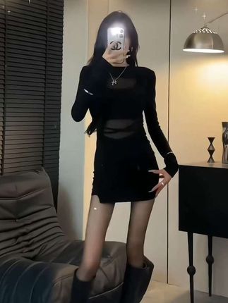 #气质女神穿搭 #好身材好气质 #显高显瘦显腿长 #显瘦连衣裙 #谁穿谁好看