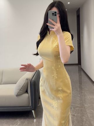 #改良旗袍连衣裙 #ootd穿搭推荐 #改良旗袍 #新中式穿搭 #国风古韵