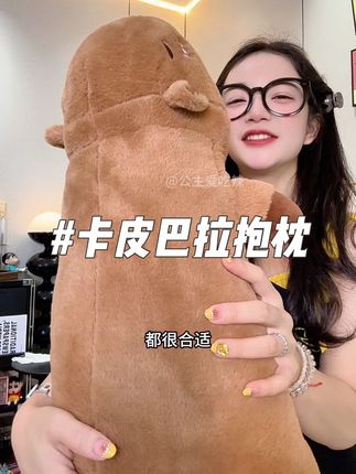 谁能拒绝软乎乎的卡皮巴拉抱枕玩偶啊! #卡皮巴拉 #抱枕玩偶 #萌趣好物#毛绒公仔