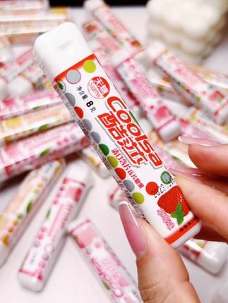 酷莎木糖醇口气清新泡泡糖网红零食蜜桃草莓味9块9罐装3瓶#新鲜水果味