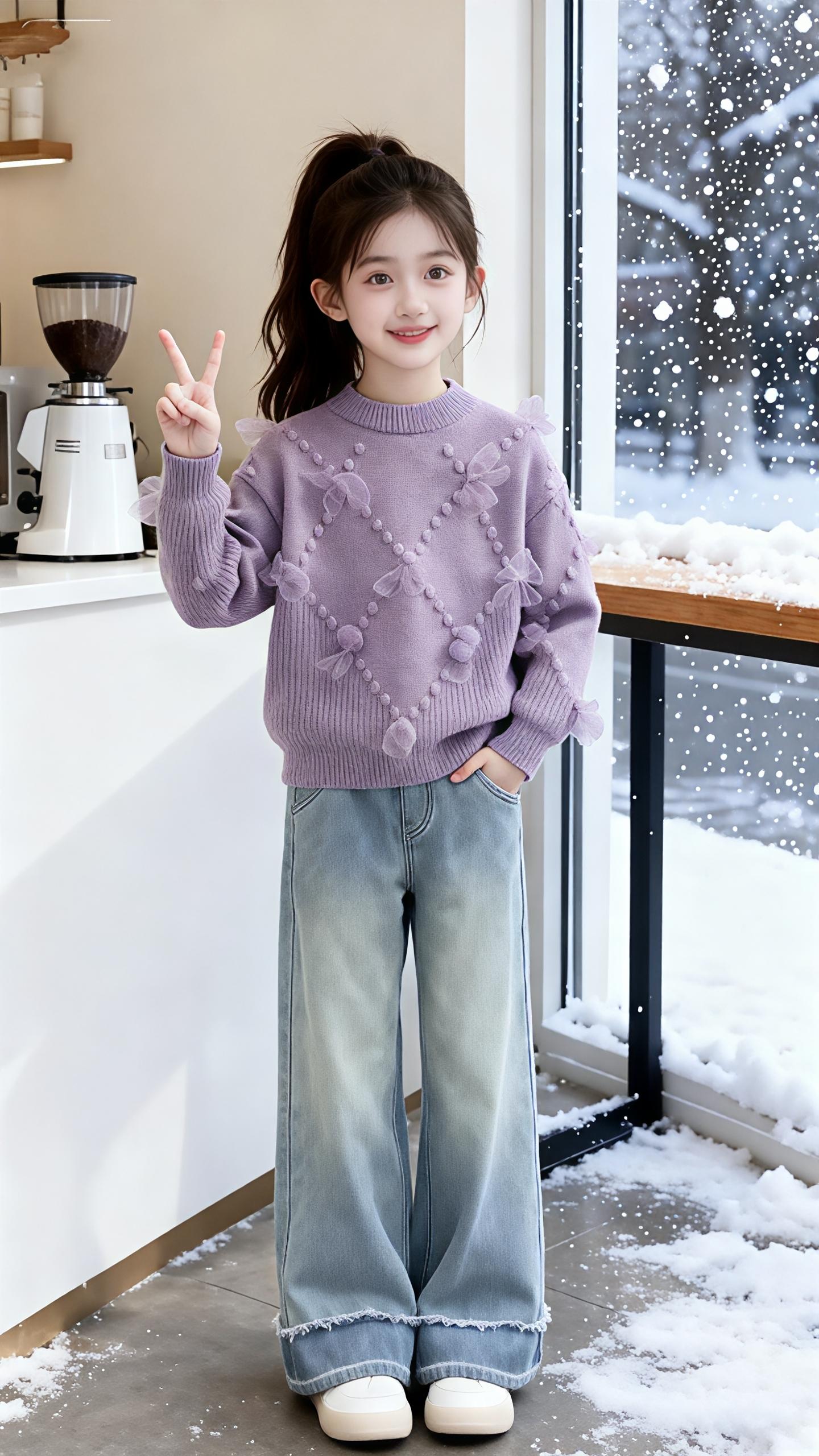 #强烈推荐 #毛衣穿搭  #慵懒风穿搭 #女童穿搭 #生女儿就是用来打扮的