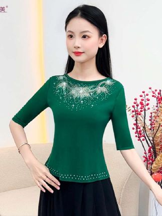 #新款衬衫#前后两穿衬衫#广场舞服#舞蹈服装#女士衬衫