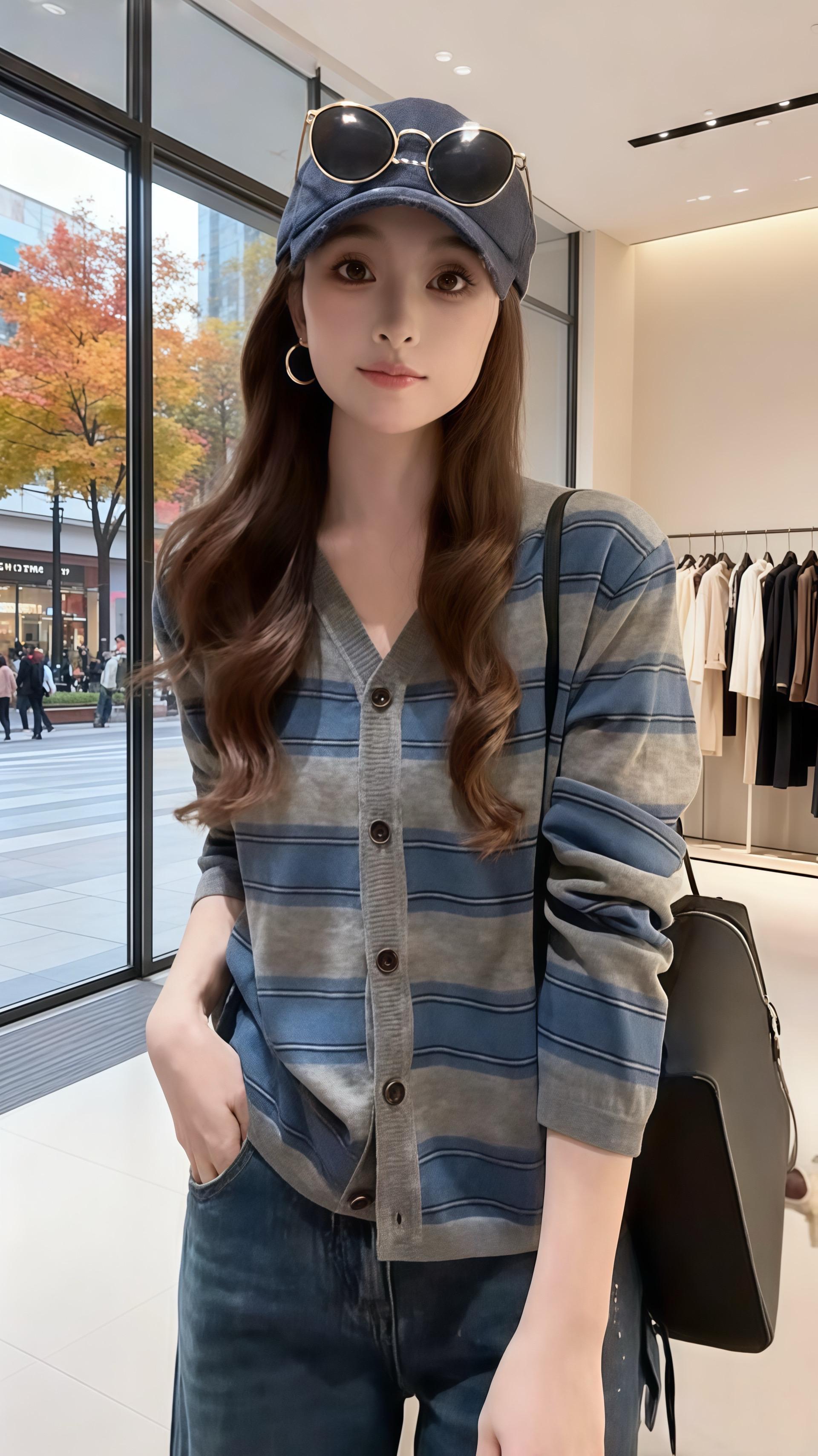 美式休闲风穿搭:解锁秋日随性自在感。当秋意渐浓,这份穿搭将随性与时尚融于日常。蓝灰条纹开衫复古又有层次,V领设计衬得脖颈线条更显精致;阔腿牛仔裤宽松舒适,行走间尽是洒脱不羁。 藏青棒球帽搭配圆形墨镜,增添了几分酷感,黑色挎包简约实用,让整体造型在同色系的搭配里和谐又有亮点。无论是在时装店挑选新衣,还是在街头感受秋韵,这样的搭配都能轻松驾驭,把美式休闲的氛围感穿在身上,不刻意却满是格调,慵懒又时髦,正如秋天那般,自在且充满魅力。 #早秋穿搭三分钟出门不是梦 #穿搭ootd #藏肉显瘦穿搭 #简约休闲风 #ootd女生穿搭 @抖加🔥上热门🔥dou+🔥热点宝