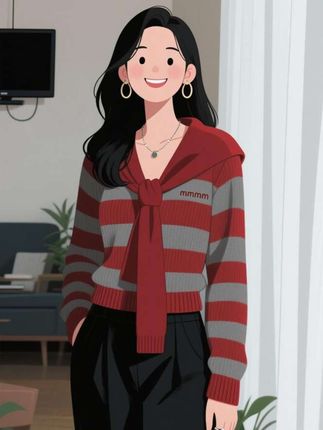 #轻奢女装#条纹针织衫#打底衫#秋季新款 #时尚穿搭@DOU+小助手