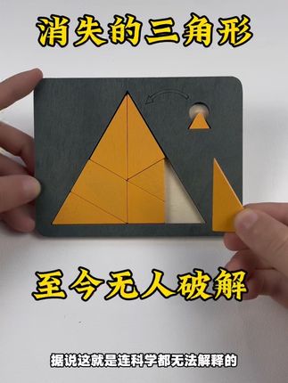 这个消失的三角形 你看懂了吗?#烧脑 #动手动脑 #智力开发 #思维训练 #益智玩具