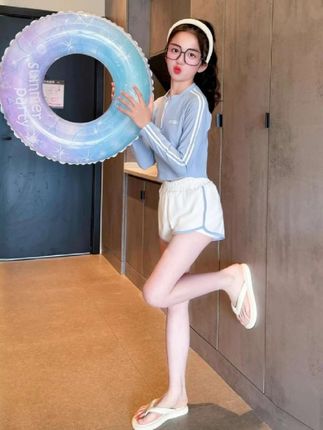 #女童泳衣#女童分体泳衣 #女孩游泳衣 #女大童泳衣#女童长袖泳衣