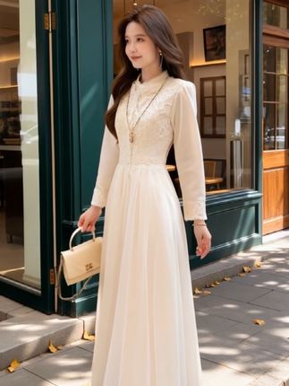 #新中式气质套装 #仙气飘飘长款连衣裙 #温柔风穿搭 #通勤品质感万能公式 #高级感穿搭