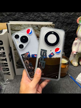 【华为mate60pro创意漂浮可乐瓶汽水流沙ins手机壳p70pro/苹果16pro】#潮牌手机壳 #手机壳 #网红手机壳 #防摔手机壳 #手机数码