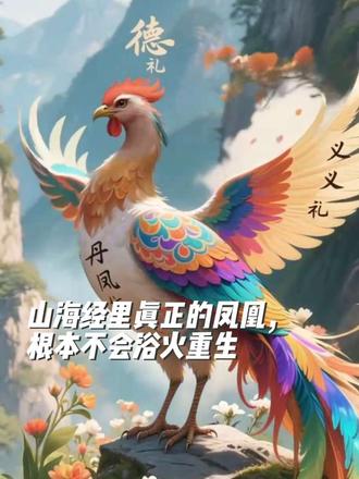 鸟形异兽(一)凤皇 山海经里真正的凤凰,根本不会浴火重生,它本就是太平盛世本身!#山海经异兽录 #凤凰 #神话故事 #古风歌曲