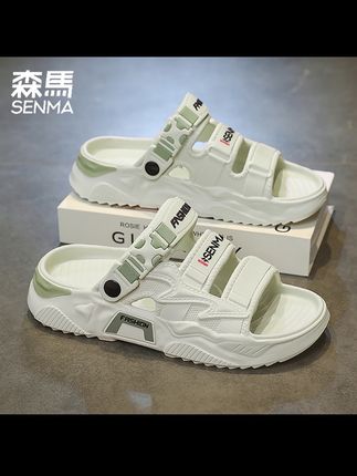 凉鞋男款2025夏季新款青少年外穿防滑拖鞋两用开车运动沙滩鞋#沙滩鞋 #凉鞋 #防滑耐磨 #运动拖鞋 #好穿不累脚