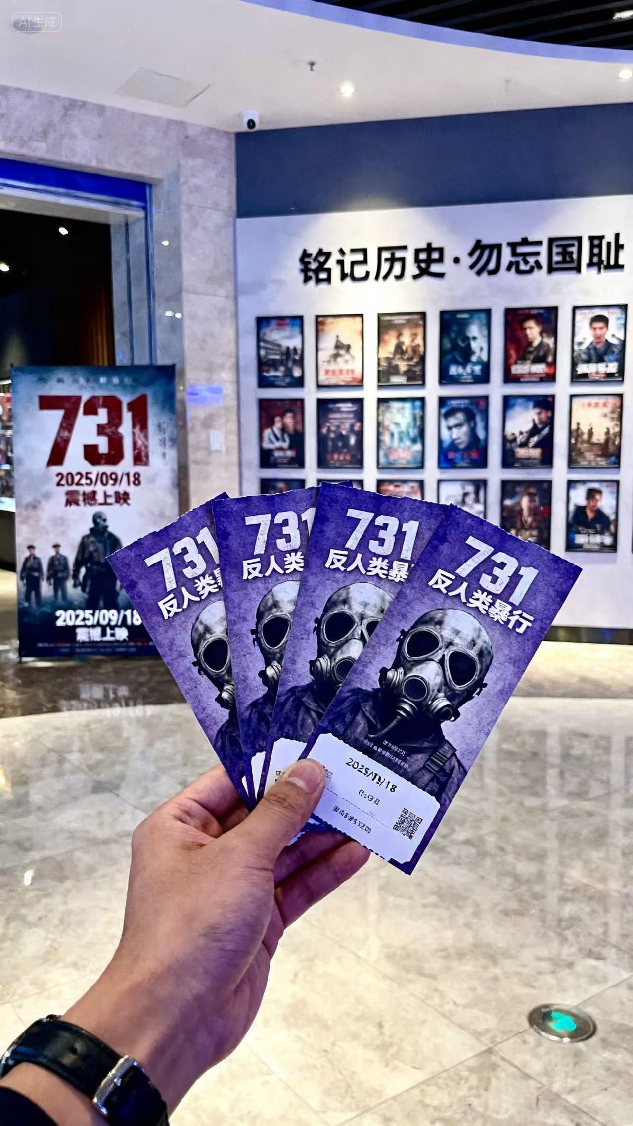 宝子们,电影《731》马上热映!这部电影太有意义了,它带我们直面那段沉重的历史,让我们看到先辈们曾遭受的无尽苦难。 走进影院去看看,记住历史的伤痛,珍惜现在的和平 #电影热烈上映#电影#电影优惠券抖音团购#731电影