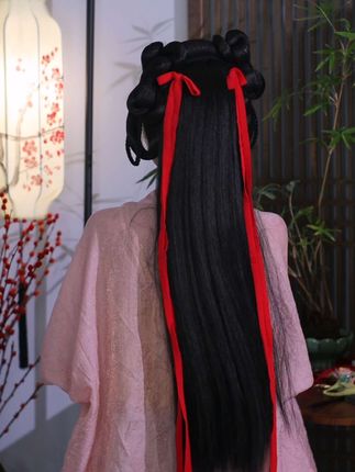 超长细发带,有小珍珠哦 #汉服发饰#国风 #汉服配饰#发带