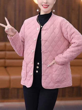 #棉袄 冬季新款女时尚中式加绒小棉加厚棉服国风棉袄休闲百搭外套#加绒保暖 #外套#面料柔软舒适#谁穿谁好看