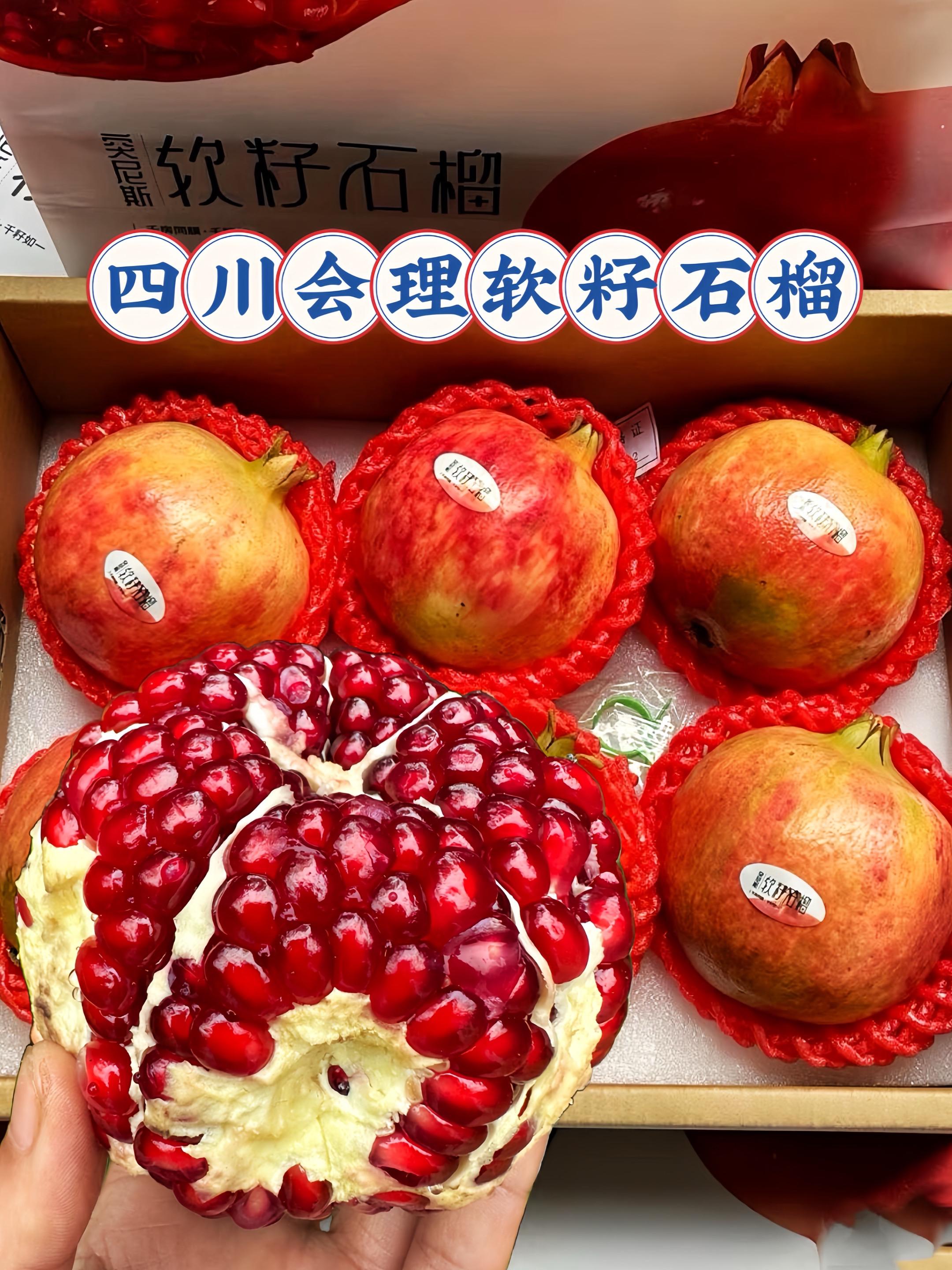 一口爆汁的四川会理软籽石榴,真的好好吃,宝子 快给你的家人安排上尝尝 #新鲜应季水果 #水果 #石榴 #软籽石榴