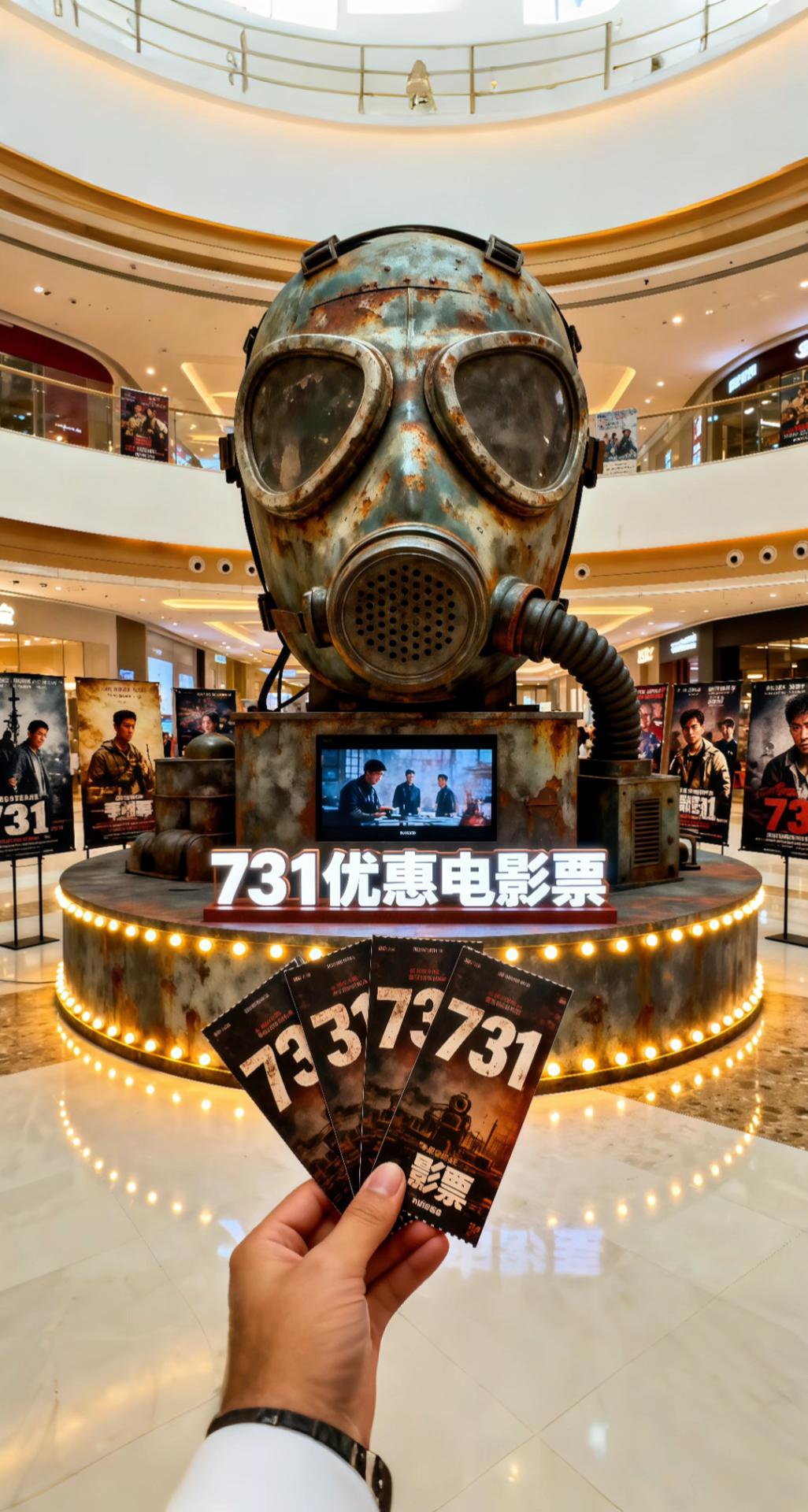 731电影票优惠券。#AI扩图 电影优惠券#电影 #731电影优惠券 #731电影票团购