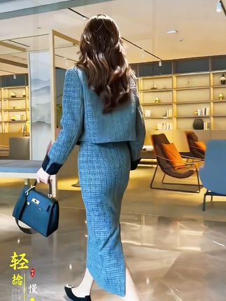 法式时尚小香风套装女秋季新款轻熟风气质外套高腰显瘦半身裙#高级感穿搭 #气质优雅大方 #优雅气质穿搭 #优雅气质女人味十足 #减龄显瘦穿搭