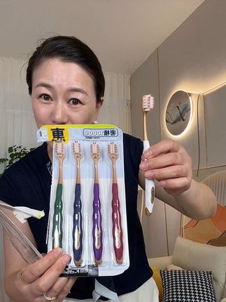 卡斯丽/5支莫兰迪成人宽头软毛独立超细柔软高档家用套装细丝牙刷#牙刷 #牙刷软毛 #牙刷#超便宜超划算 #无限回购的宝藏单品