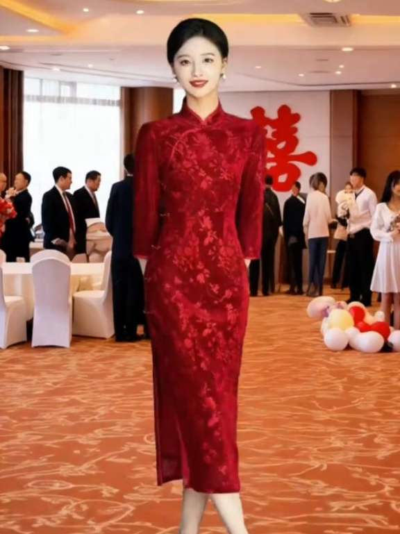 #红模喜遇新娘中袖喜婆婆妈妈婚宴装#优雅气质 #婚礼妈妈礼服 #婚庆礼服 #敬酒服