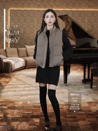 北欧风马甲 温暖又百搭 2025新款女士经典纯色简约立领保暖北欧风鹅绒背心马甲 8872#外套穿搭 #新品穿搭 #减龄气质 #气质女神穿搭 #春秋新款