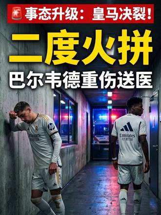 皇马彻底失控!双核二度火拼重伤送医,银河战舰究竟该何去何从?🚨 #皇马 #巴尔韦德 #楚阿梅尼 #足球分析 #皇马内讧