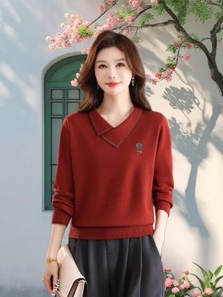 新款时尚漂亮大码针织衫#洋气减龄#精致优雅#舒适百搭#穿出高级感