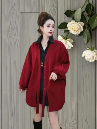 秋季新款外套休闲时尚宽松大气韩版外套#韩版外套#休闲时尚#遮肉显瘦 #秋冬穿搭#谁穿谁好看
