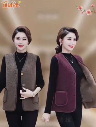 不会穿搭的女人看过来,这款加绒马夹秋冬款,保暖又有型