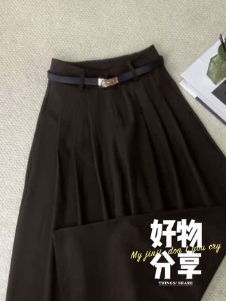 早秋款高级腰带休闲阔腿裤裙裤显高显瘦显腿长#早秋穿搭 #显瘦穿搭 #通勤穿搭 #气质穿搭 #休闲裤