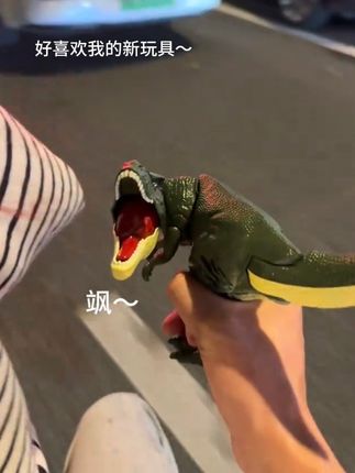 好喜欢我的新玩具~#恐龙玩具 #恶龙咆哮#骑上我亲爱的小摩托