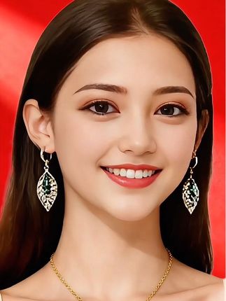 金枝玉叶时尚耳饰#耳环#耳饰#百搭耳环#时尚耳环#气质耳环