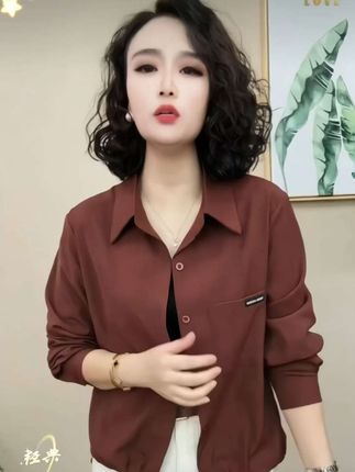 #2025新款时尚洋气百搭长袖衬衫领减龄显瘦女上衣#时尚穿搭 #高级感穿搭 #显瘦穿搭 #减龄穿搭