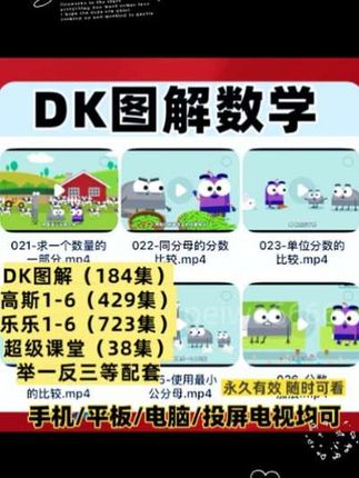 如果孩子不喜欢刷题,但想提升数学思维,那就给它看看这套动画数学吧!它把小学一到六年级的必考知识点都变成了有趣的动画片,让孩子仿佛置身于数学王国,彻底告别枯燥的学习方式。无论是鸡兔同笼问题,还是相遇问题,都能用生动的动画轻松解决,赶紧给孩子试试吧!#动画#DK数学#数学启蒙 #数学动画#图解数学