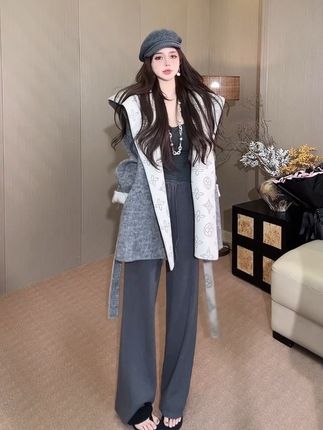 “中古千金”老花手工 羊毛 连帽外套来了#高级感穿搭 #时尚