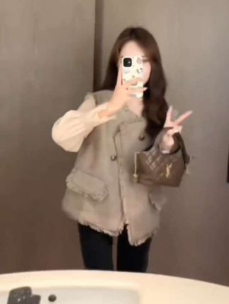双排扣流梳马甲#时髦穿搭 #时尚搭配 #穿出自信穿出美丽