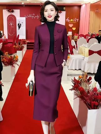 #婚庆礼服 #婚礼妈妈礼服 #时尚女装穿搭 #喜婆婆喜妈妈 #减龄穿搭