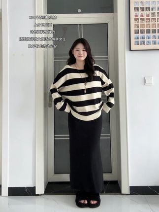 #慵懒感穿搭 #针织毛衣 #微胖显瘦