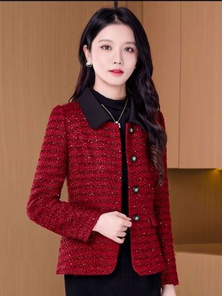 小香风洋气套装#时尚女装穿搭#时尚洋气#穿出自信穿出美丽#喜婆婆喜妈妈装