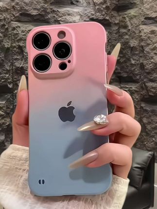 渐变双色无边框适用苹果16promax手机壳iPhone15潮牌14网红13散热#手机壳 #超好看 #潮牌手机壳 #夏天手机壳