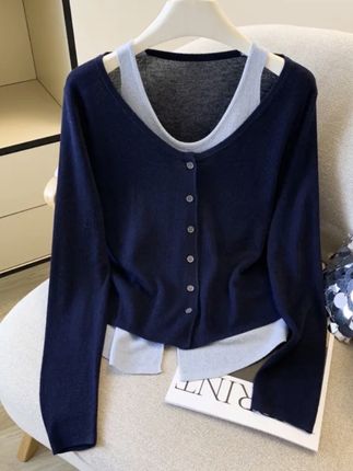 #秋季穿搭 #新款上衣 #洋气假两件打底衫