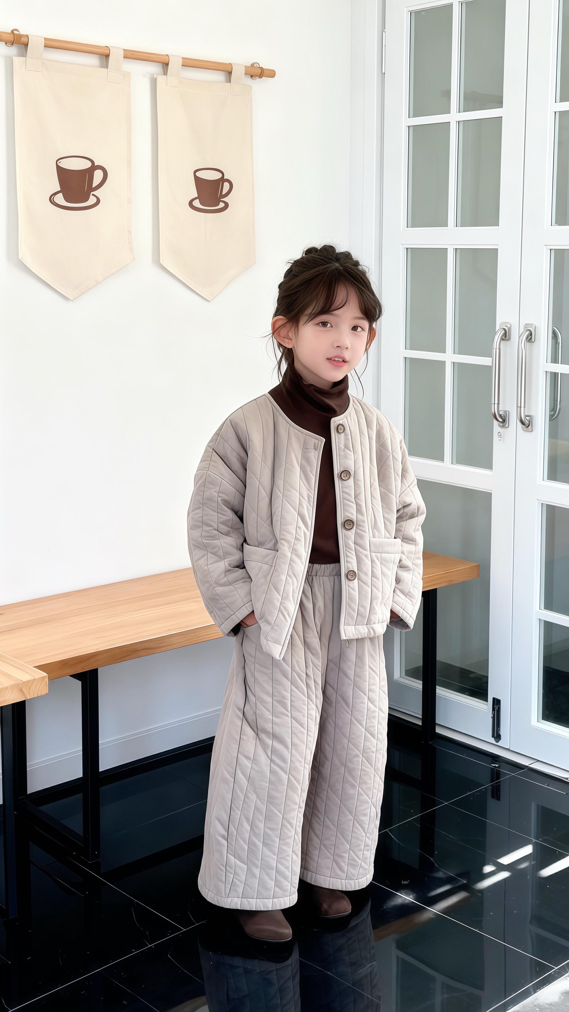 #韩系穿搭#你的萌娃穿搭博主已上线 #女童穿搭#棉服也能穿出时尚感#女儿穿搭