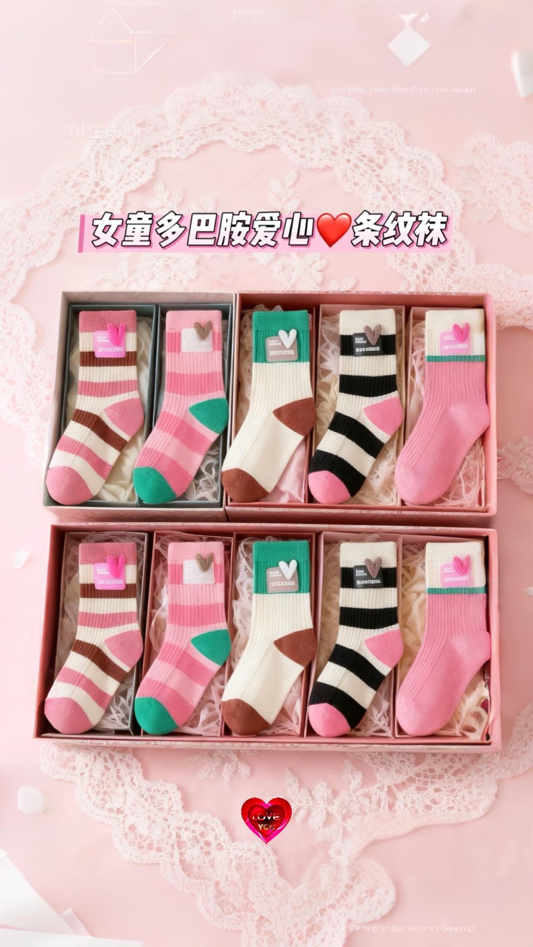 多巴胺爱心条纹袜,女童的足下甜美魔法。#AI扩图 #我的双11必买清单 给女儿入的爱心条纹袜礼盒太惊艳了!粉、绿、棕等色彩碰撞出多巴胺活力,爱心标签萌趣十足。女儿每天换一双,搭配小皮鞋、运动鞋都超好看,去幼儿园还被同学追着问链接。现在这些袜子成了她穿搭的“点睛笔”,每双都藏着甜美小心思~ #女童袜子 #儿童穿搭 #多巴胺穿搭 @抖加🔥上热门🔥dou+🔥热点宝