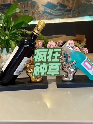 暴力熊红酒架摆件轻奢高档客厅家居酒柜装饰品餐边柜摆设乔迁礼物#红酒架推荐 #居家好物 #好东西一起分享 #居家好物 #创意摆件 @DOU+小助手 @巨量千川
