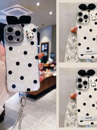 适用于精孔贝壳纹波点熊猫支架壳iPhone华为/vivo/小米/手机壳 #数码科技 #手机壳 #手机壳推荐 #好物推荐🔥 #超便宜超划算 @DOU+上热门