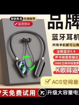 通用无线蓝牙挂脖直播K歌降噪大容量环绕音立体可插卡