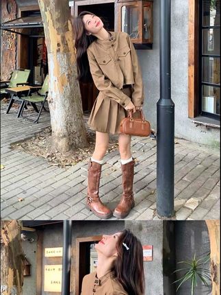 秋天这么穿真的赢麻了!这夹克套装也太好看了吧!它是这种美拉德色系的,就特别适合秋天,而且还是宽松版型,一点也不挑人穿,上身真的超级好看,不管你是逛街还是出去玩,穿它都合适,喜欢的姐妹千万不要错过了,赶紧点击下方链接购买吧!#百褶裙 #夹克套装 #气质穿搭 #秋季穿搭 #高级感穿搭