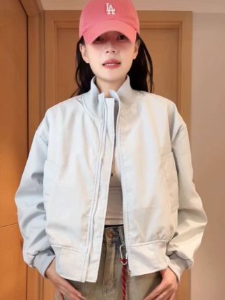 #休闲穿搭 #立领棒球服外套 #面料舒适 #遮肉显瘦 #小个子穿搭