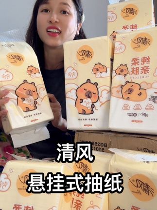 赶紧来抢!这个到手可是10大提的清风悬挂抽纸!还是卡皮巴拉联名款!连清风都出来卷了,这下我还买什么杂牌子啊?!#生活用纸 #悬挂抽纸 #清风纸巾 #囤纸 #抽纸