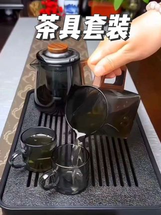 家用茶具泡茶专用茶杯透明耐热高档简约茶具器具茶具茶壶茶具#玻璃杯 #茶具 #高硼硅玻璃 #家用办公茶具套装 #巧家同城